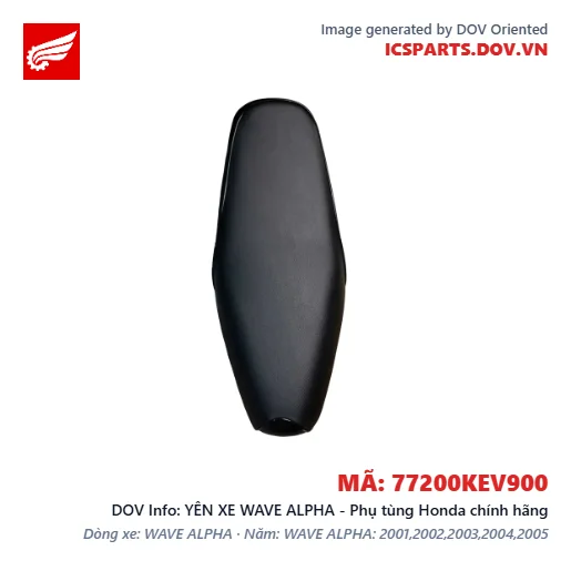 YÊN XE WAVE ALPHA - Phụ tùng Honda chính hãng