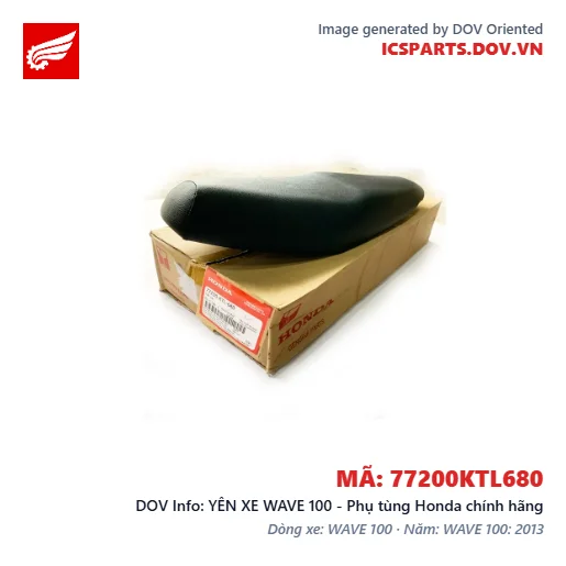 YÊN XE WAVE 100 - Phụ tùng Honda chính hãng