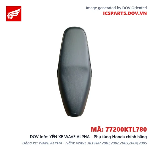 YÊN XE WAVE ALPHA - Phụ tùng Honda chính hãng