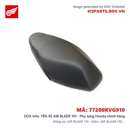 YÊN XE AIR BLADE 110 - Phụ tùng Honda chính hãng
