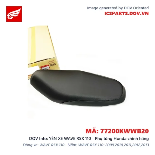YÊN XE WAVE RSX 110 - Phụ tùng Honda chính hãng