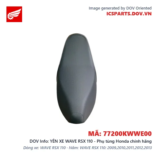 YÊN XE WAVE RSX 110 - Phụ tùng Honda chính hãng
