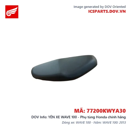 YÊN XE WAVE 100 - Phụ tùng Honda chính hãng