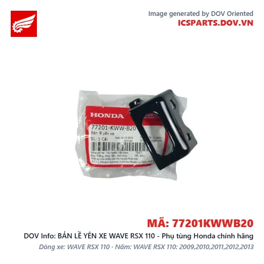 BẢN LỀ YÊN XE WAVE RSX 110 - Phụ tùng Honda chính hãng