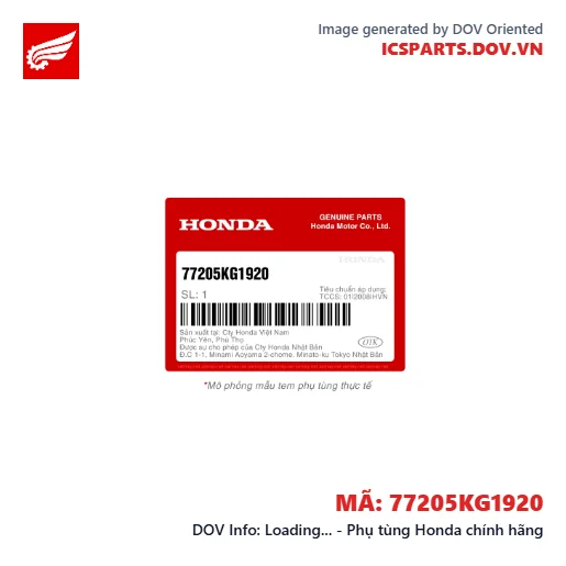 Loading... - Phụ tùng Honda chính hãng
