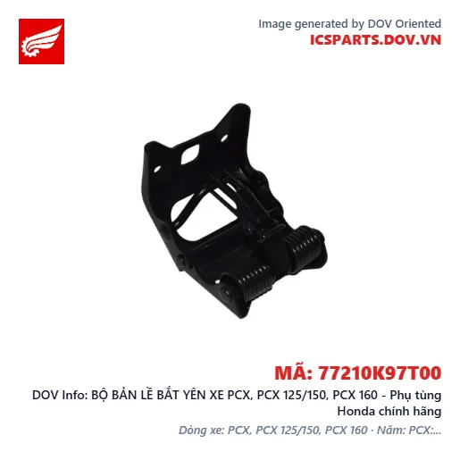 BỘ BẢN LỀ BẮT YÊN XE PCX, PCX 125/150, PCX 160 - Phụ tùng Honda chính hãng
