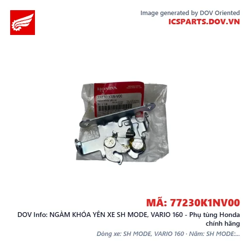 NGÀM KHÓA YÊN XE SH MODE, VARIO 160 - Phụ tùng Honda chính hãng