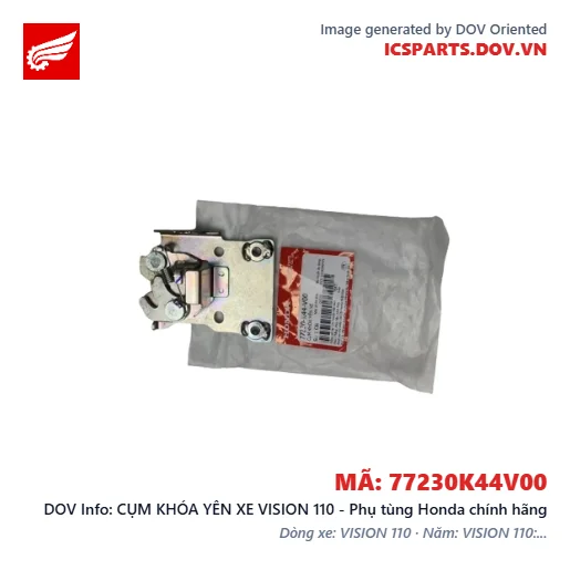 CỤM KHÓA YÊN XE VISION 110 - Phụ tùng Honda chính hãng