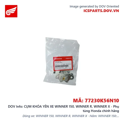 CỤM KHÓA YÊN XE WINNER 150, WINNER R, WINNER X - Phụ tùng Honda chính hãng