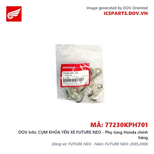 CỤM KHÓA YÊN XE FUTURE NEO - Phụ tùng Honda chính hãng