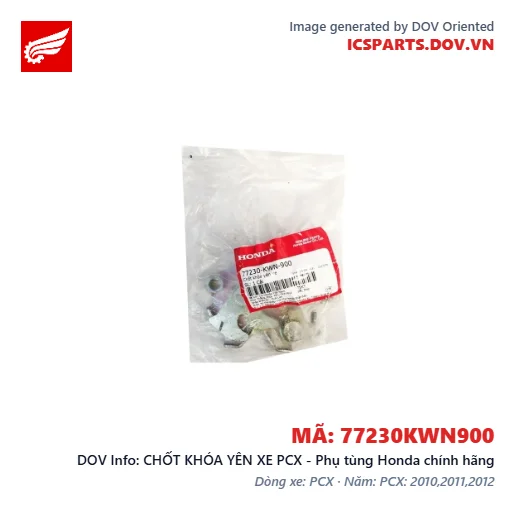 CHỐT KHÓA YÊN XE PCX - Phụ tùng Honda chính hãng