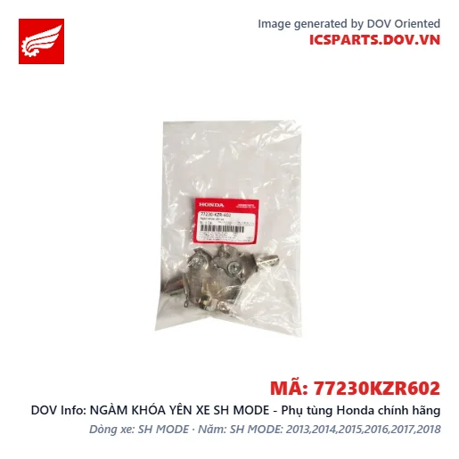 NGÀM KHÓA YÊN XE SH MODE - Phụ tùng Honda chính hãng