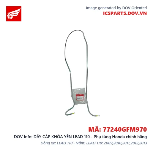 DÂY CÁP KHÓA YÊN LEAD 110 - Phụ tùng Honda chính hãng