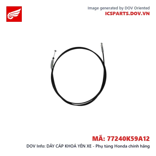 DÂY CÁP KHOÁ YÊN XE - Phụ tùng Honda chính hãng