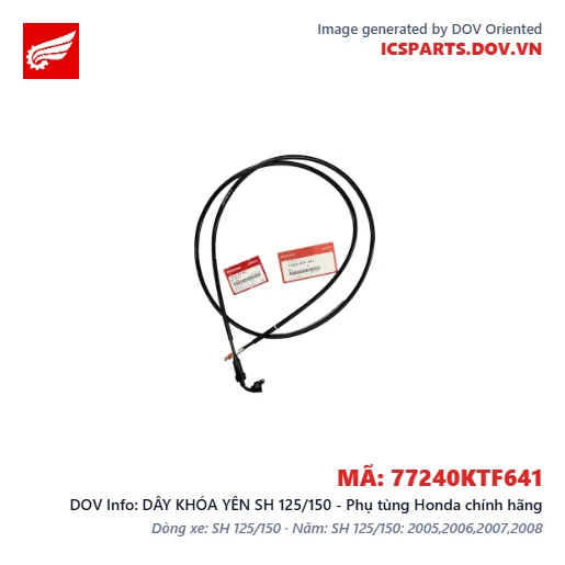 DÂY KHÓA YÊN SH 125/150 - Phụ tùng Honda chính hãng