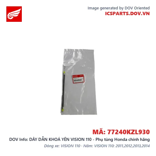 DÂY DẪN KHOÁ YÊN VISION 110 - Phụ tùng Honda chính hãng