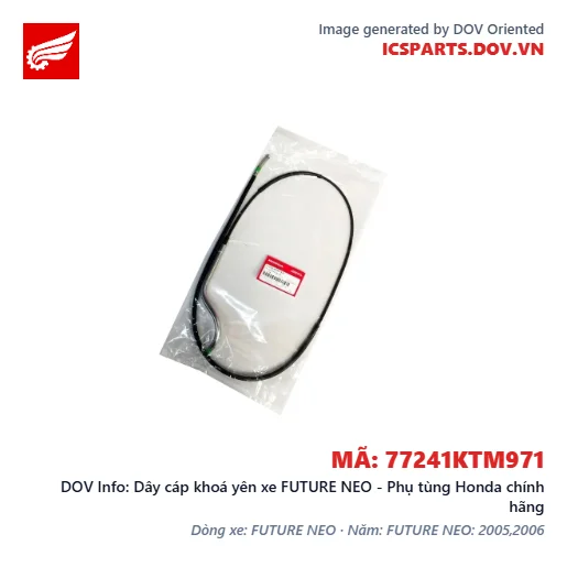 Dây cáp khoá yên xe FUTURE NEO - Phụ tùng Honda chính hãng