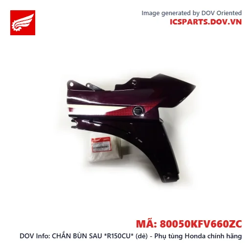 CHẮN BÙN SAU *R150CU* (dè) - Phụ tùng Honda chính hãng