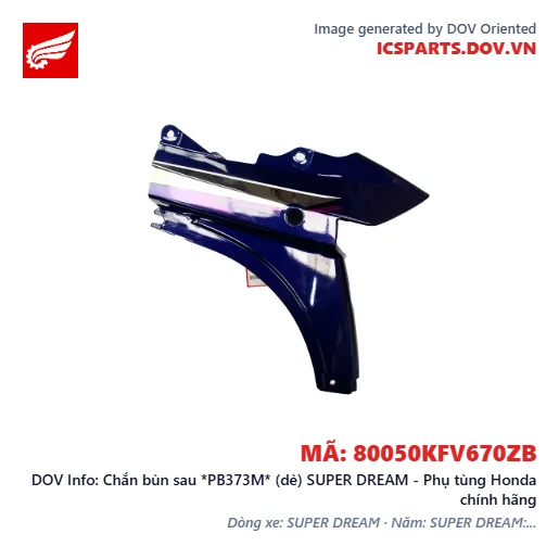 Chắn bùn sau *PB373M* (dè) SUPER DREAM - Phụ tùng Honda chính hãng