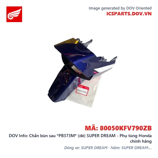 Chắn bùn sau *PB373M* (dè) SUPER DREAM - Phụ tùng Honda chính hãng