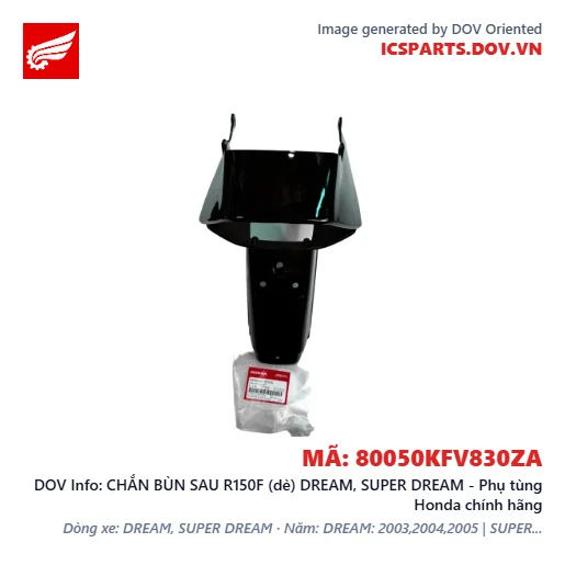 CHẮN BÙN SAU R150F (dè) DREAM, SUPER DREAM - Phụ tùng Honda chính hãng