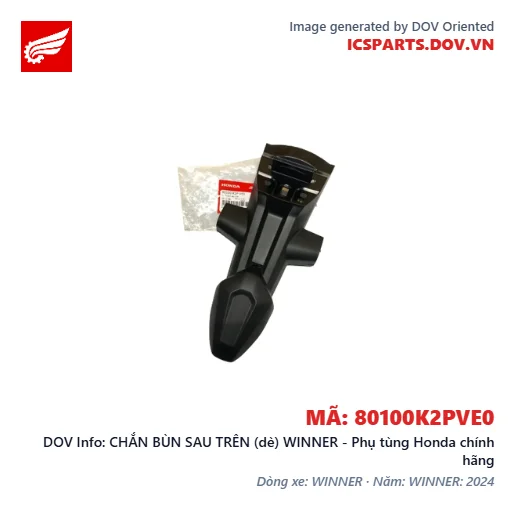 CHẮN BÙN SAU TRÊN (dè) WINNER - Phụ tùng Honda chính hãng