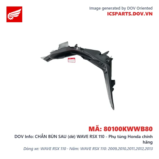 CHẮN BÙN SAU (dè) WAVE RSX 110 - Phụ tùng Honda chính hãng
