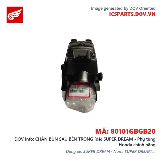 CHẮN BÙN SAU BÊN TRONG (dè) SUPER DREAM - Phụ tùng Honda chính hãng