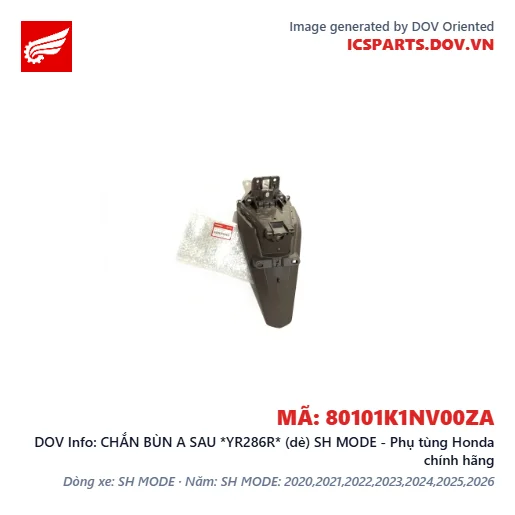 CHẮN BÙN A SAU *YR286R* (dè) SH MODE - Phụ tùng Honda chính hãng