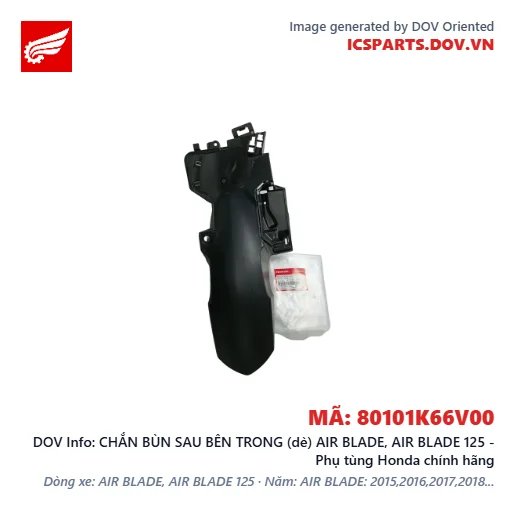 CHẮN BÙN SAU BÊN TRONG (dè) AIR BLADE, AIR BLADE 125 - Phụ tùng Honda chính hãng