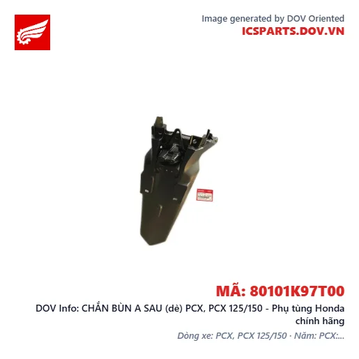 CHẮN BÙN A SAU (dè) PCX, PCX 125/150 - Phụ tùng Honda chính hãng