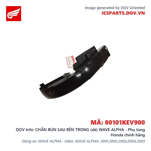 CHẮN BÙN SAU BÊN TRONG (dè) WAVE ALPHA - Phụ tùng Honda chính hãng