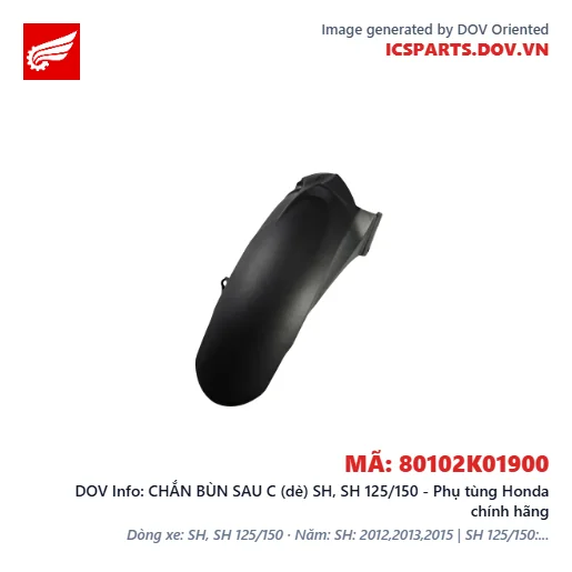 CHẮN BÙN SAU C (dè) SH, SH 125/150 - Phụ tùng Honda chính hãng