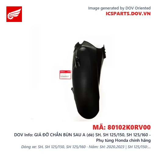 GIÁ ĐỠ CHẮN BÙN SAU A (dè) SH, SH 125/150, SH 125/160 - Phụ tùng Honda chính hãng
