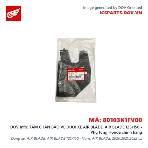 TẤM CHẮN BẢO VỆ ĐUÔI XE AIR BLADE, AIR BLADE 125/150 - Phụ tùng Honda chính hãng