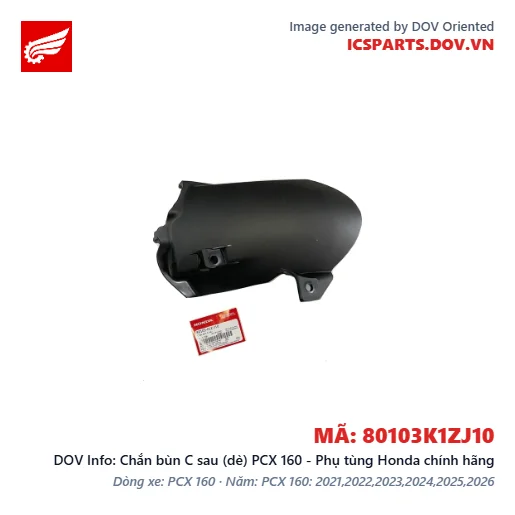 Chắn bùn C sau (dè) PCX 160 - Phụ tùng Honda chính hãng
