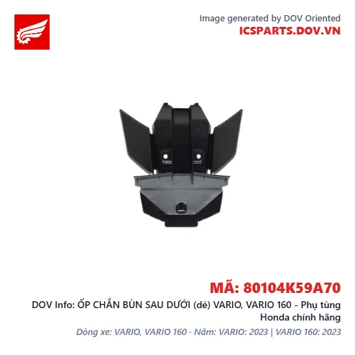 ỐP CHẮN BÙN SAU DƯỚI (dè) VARIO, VARIO 160 - Phụ tùng Honda chính hãng