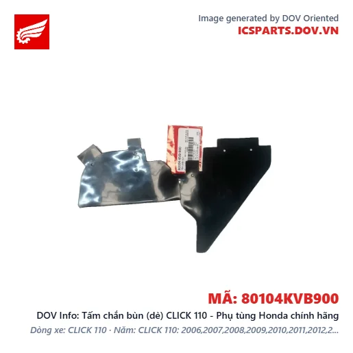 Tấm chắn bùn (dè) CLICK 110 - Phụ tùng Honda chính hãng