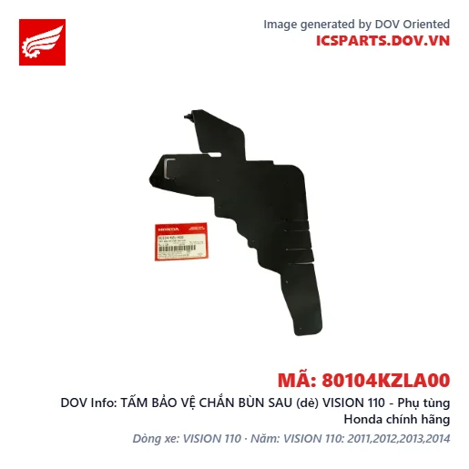TẤM BẢO VỆ CHẮN BÙN SAU (dè) VISION 110 - Phụ tùng Honda chính hãng