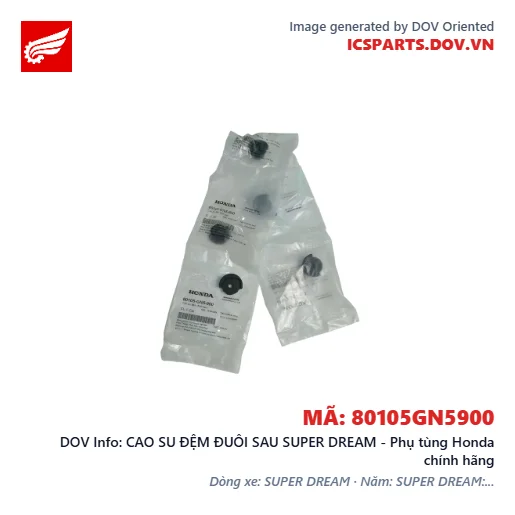 CAO SU ĐỆM ĐUÔI SAU SUPER DREAM - Phụ tùng Honda chính hãng