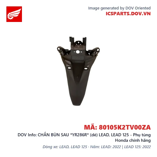 CHẮN BÙN SAU *YR286R* (dè) LEAD, LEAD 125 - Phụ tùng Honda chính hãng