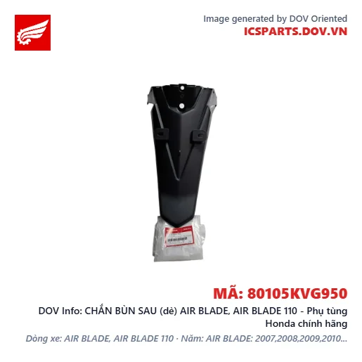 CHẮN BÙN SAU (dè) AIR BLADE, AIR BLADE 110 - Phụ tùng Honda chính hãng