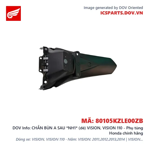 CHẮN BÙN A SAU *NH1* (dè) VISION, VISION 110 - Phụ tùng Honda chính hãng