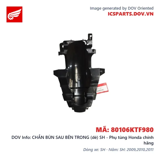 CHẮN BÙN SAU BÊN TRONG (dè) SH - Phụ tùng Honda chính hãng