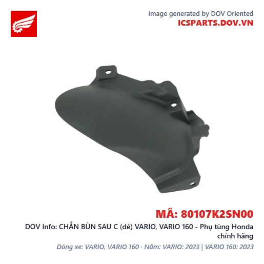 CHẮN BÙN SAU C (dè) VARIO, VARIO 160 - Phụ tùng Honda chính hãng