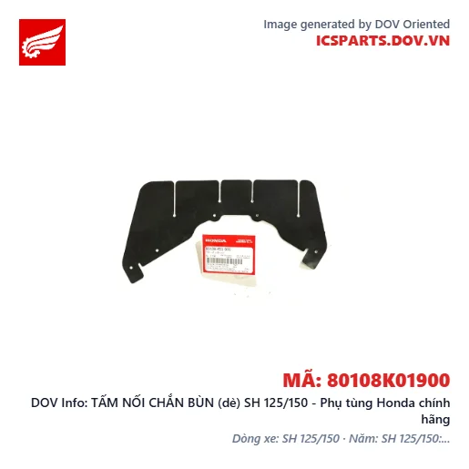 TẤM NỐI CHẮN BÙN (dè) SH 125/150 - Phụ tùng Honda chính hãng
