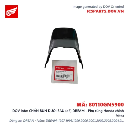 CHẮN BÙN ĐUÔI SAU (dè) DREAM - Phụ tùng Honda chính hãng