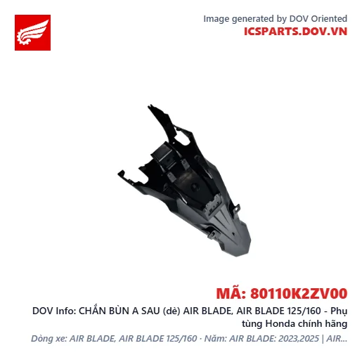 CHẮN BÙN A SAU (dè) AIR BLADE, AIR BLADE 125/160 - Phụ tùng Honda chính hãng