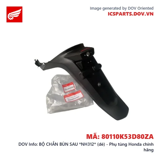 BỘ CHẮN BÙN SAU *NH312* (dè) - Phụ tùng Honda chính hãng