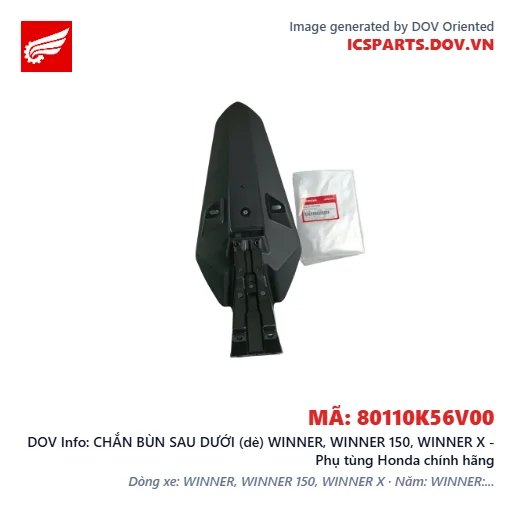 CHẮN BÙN SAU DƯỚI (dè) WINNER, WINNER 150, WINNER X - Phụ tùng Honda chính hãng